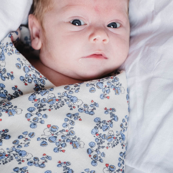Jana muslin swaddle - Blue bells