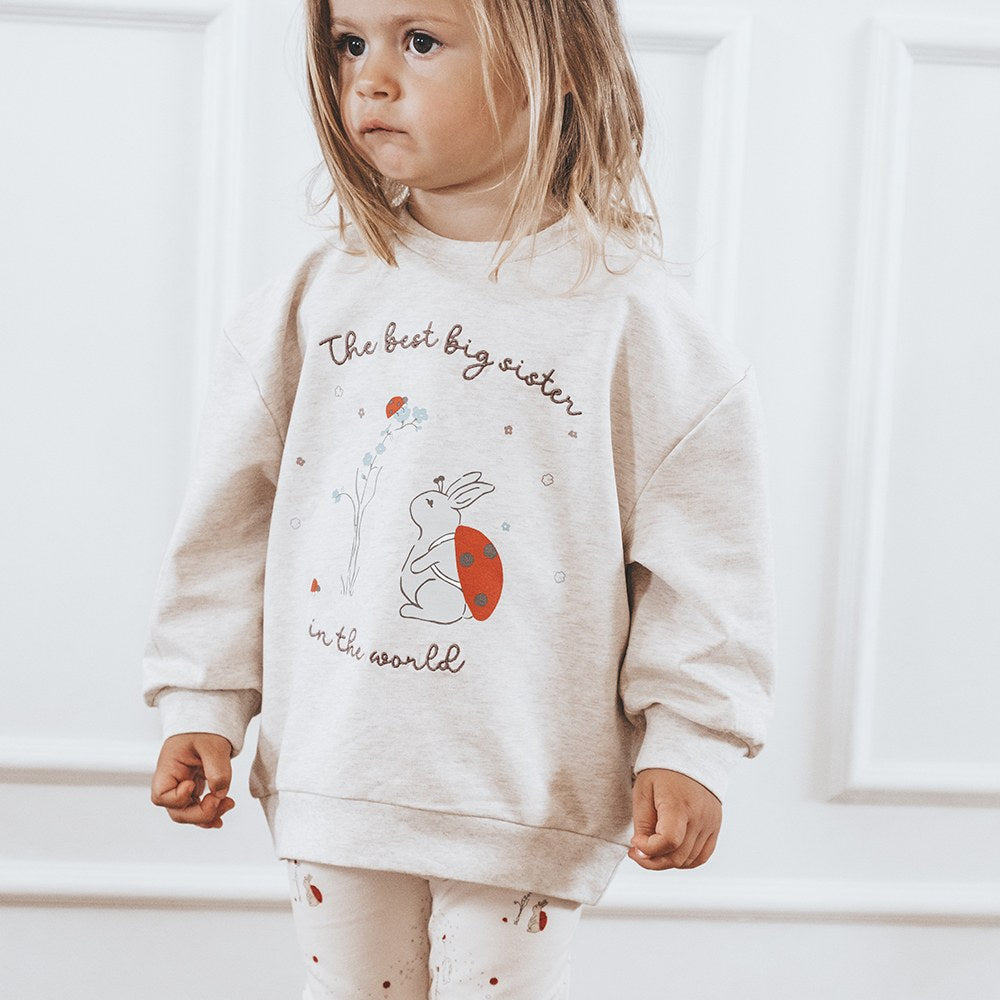 Finley Big Sister Sweatshirt – Hellbraun meliert