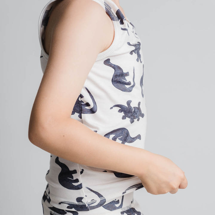 Emil tanktop 2-pack - Mono dino