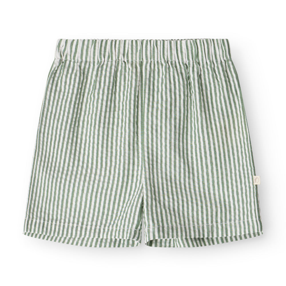 That's Mine Isa shorts - Green stripe - 100% Organic cotton Buy Shorts||Bukser & shorts||personale here.