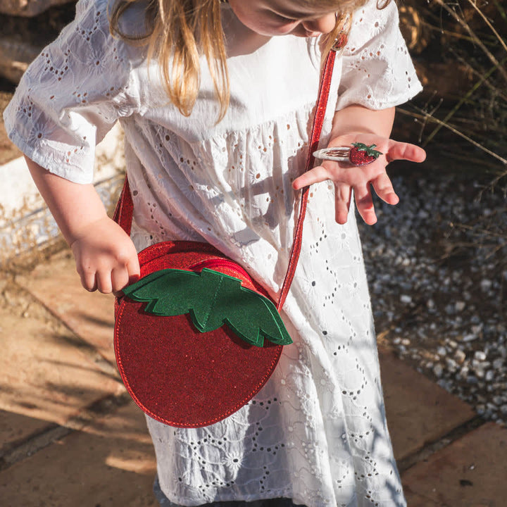 Juliet shoulder bag - Strawberry red