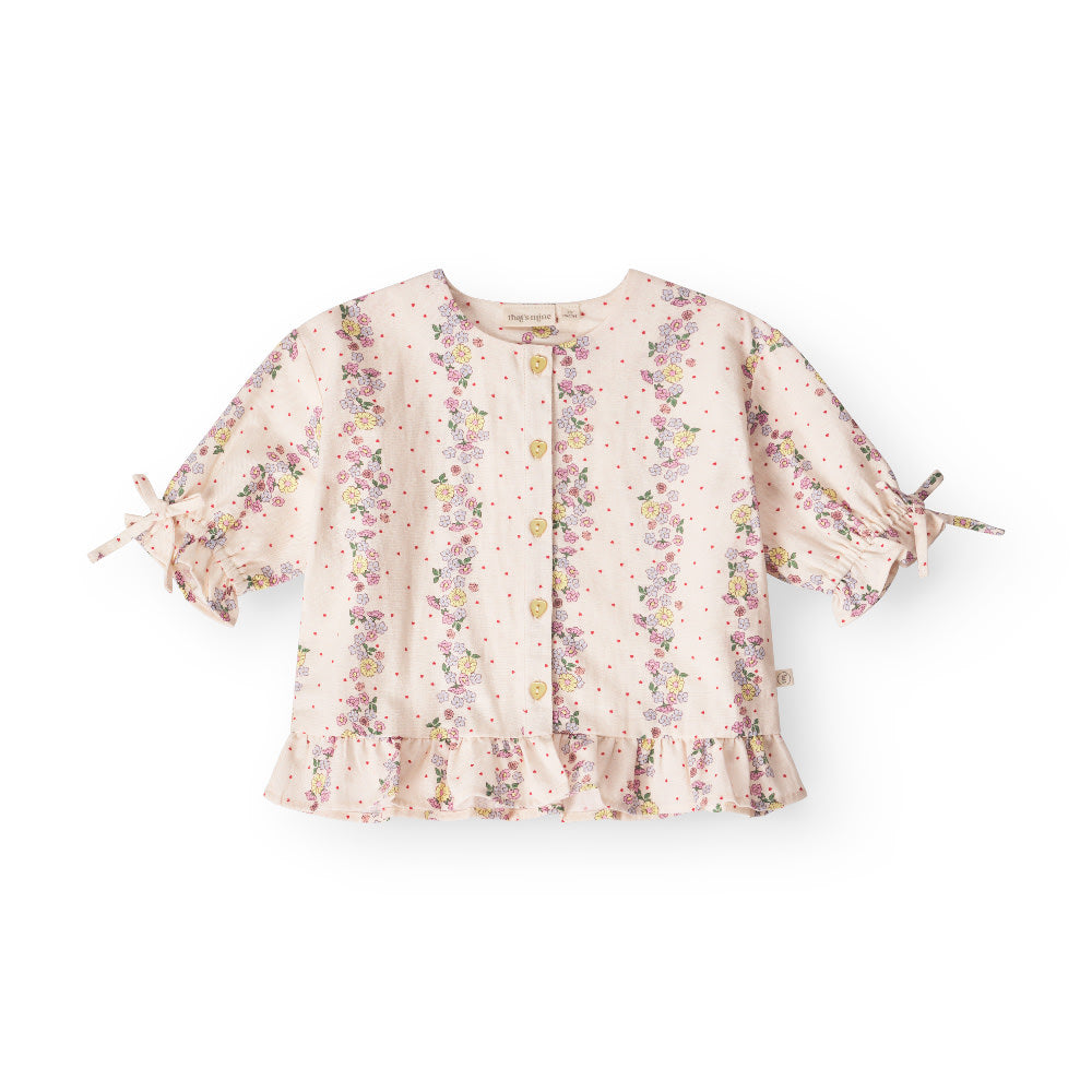 That's Mine Carmen skjorte - Shell fleur - 85% cotton / 15% linen Buy Overdele||Skjorter||personale here.