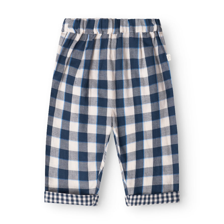 That's Mine Robin pants - Key blue check - 100% Organic cotton Buy Bukser||Bukser & shorts||personale||AW25 here.