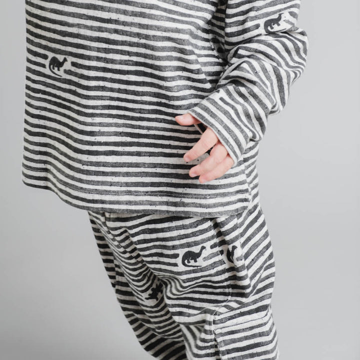 Aksel t-shirt - Mono dino stripe