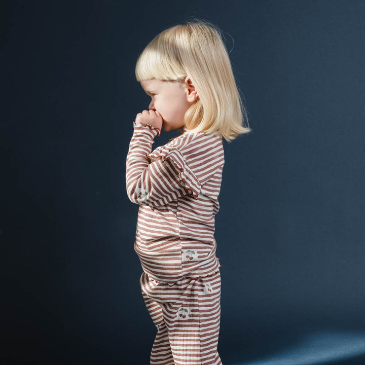 Jamilla blouse - Love berry stripe