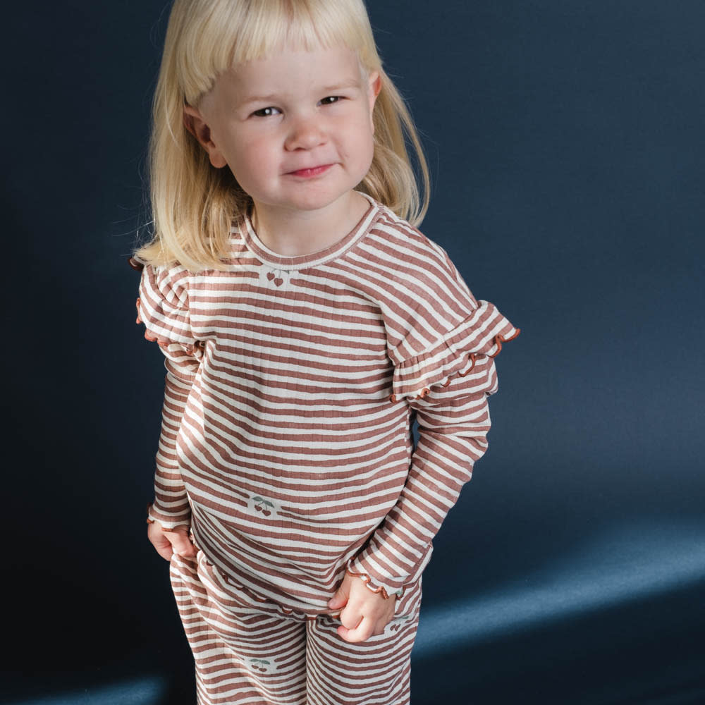 Jamilla blouse - Love berry stripe