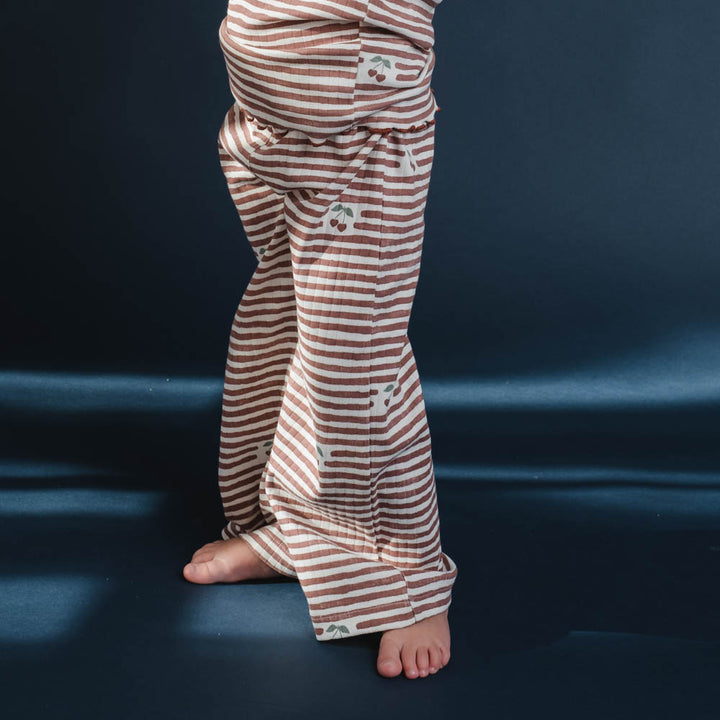 Juliane pants - Love berry stripe