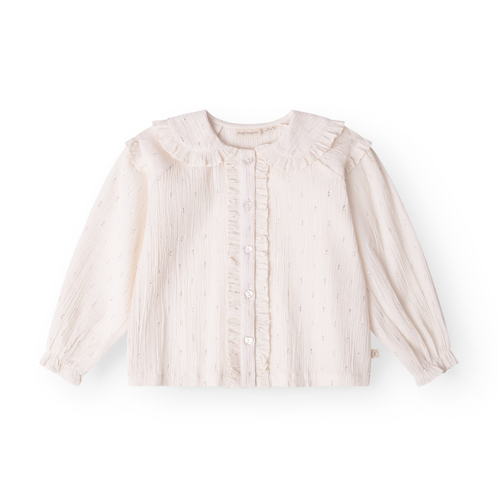 That's Mine Natalina shirt - Pristine creme - 100% Organic cotton Buy Overdele||Skjorter||personale||AW25 here.