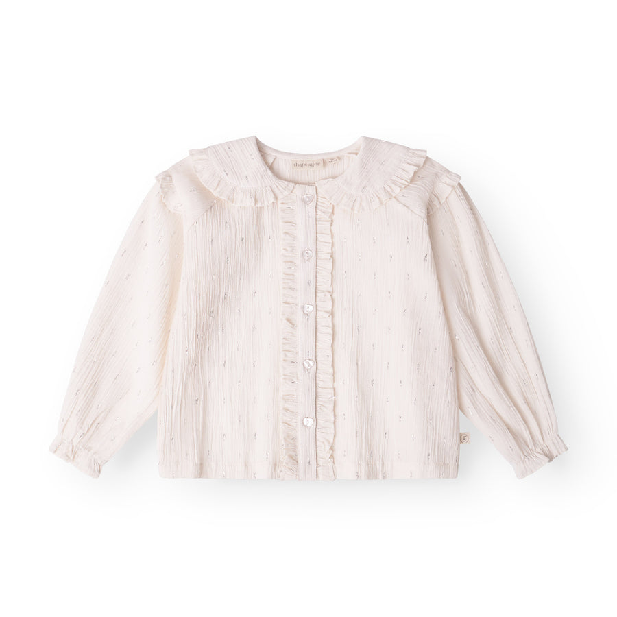 That's Mine Natalina shirt - Pristine creme - 100% Organic cotton Buy Overdele||Skjorter||personale||AW25 here.
