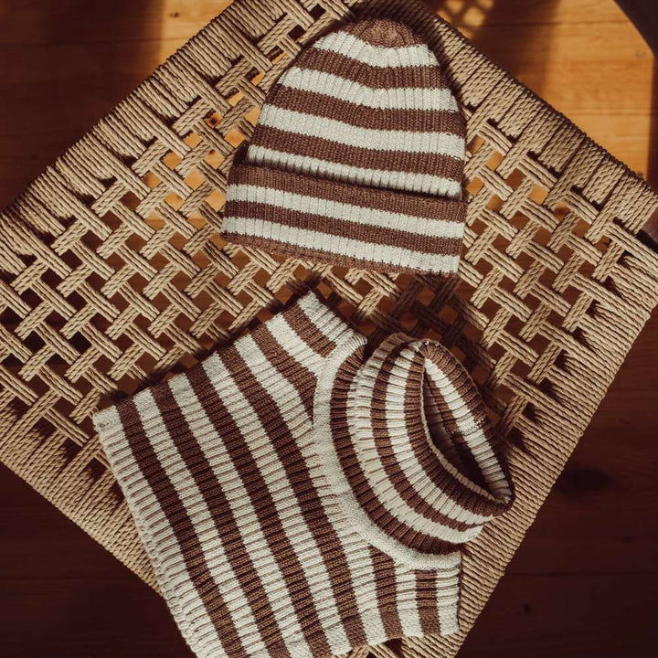 Izzy beanie - Brown stripe