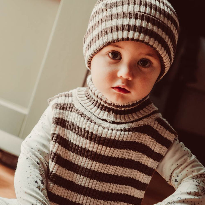 Izzy beanie - Brown stripe