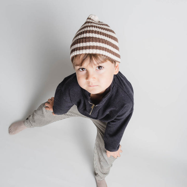 Izzy beanie - Brown stripe