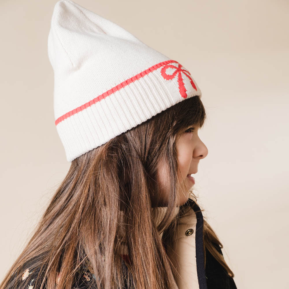 Leonora beanie - Almond peach