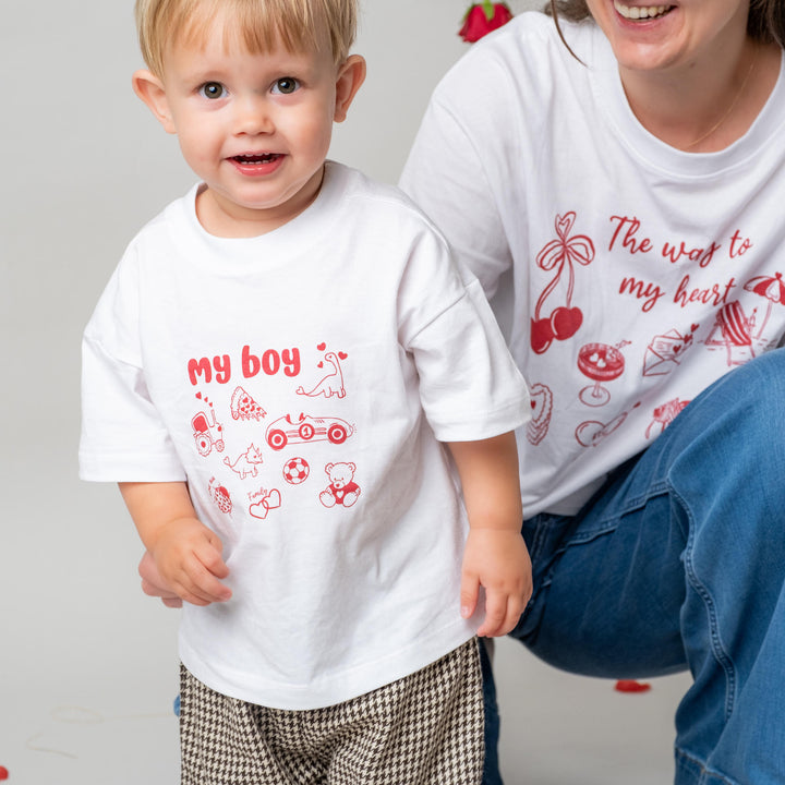 That's Mine Vilde oversized t-shirt - My boy - 100% Organic cotton Buy T-shirts||Overdele||personale||Jersey here.