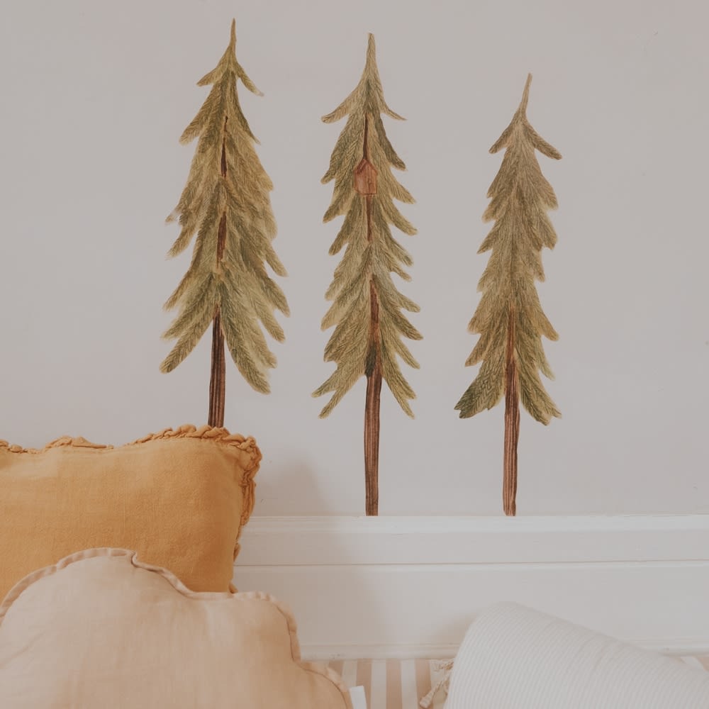 Wallsticker Pinetrees small - Green