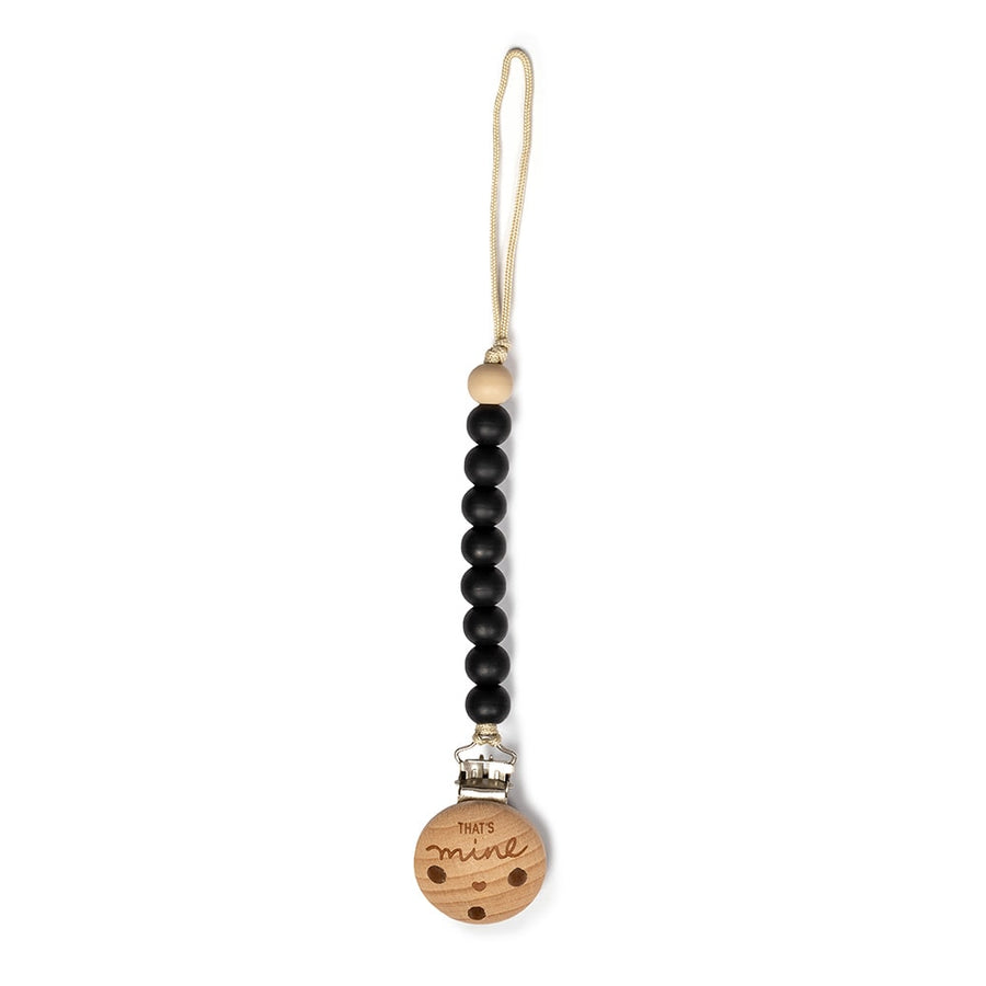 That's Mine Pacifier strap - Black - 100% Silicone Buy Pusle & badetid||Pusle||Suttesnore||Udsalg||Alle here.