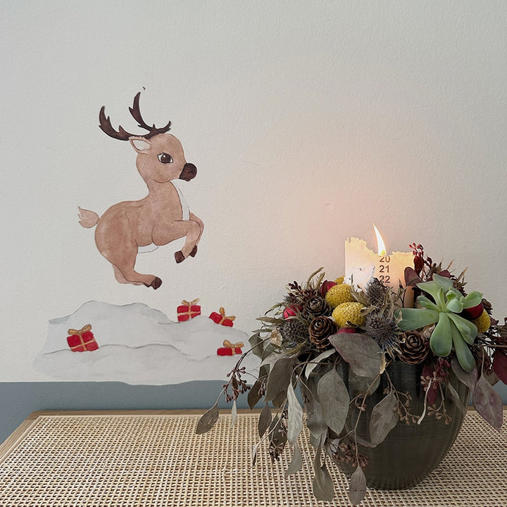 Wallsticker Rudolph and gifts - Multi